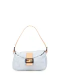 Fendi Pre-Owned 2000-2010 Zucchino Canvas Double Flap shoulder bag - Blue