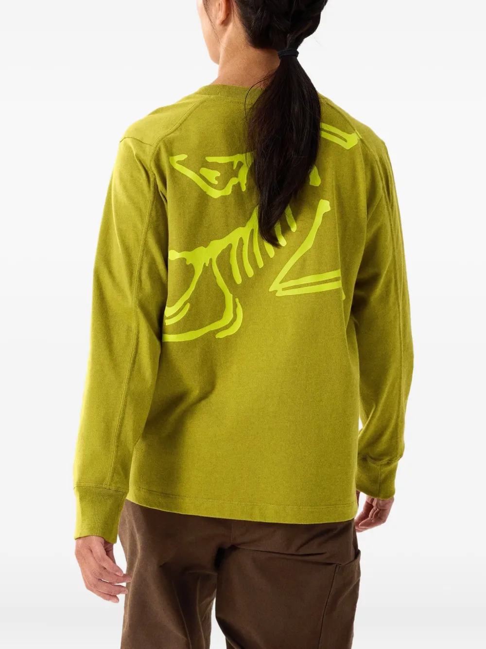 Arc'teryx Kragg Bird-graphic Long-sleeve Top In Green