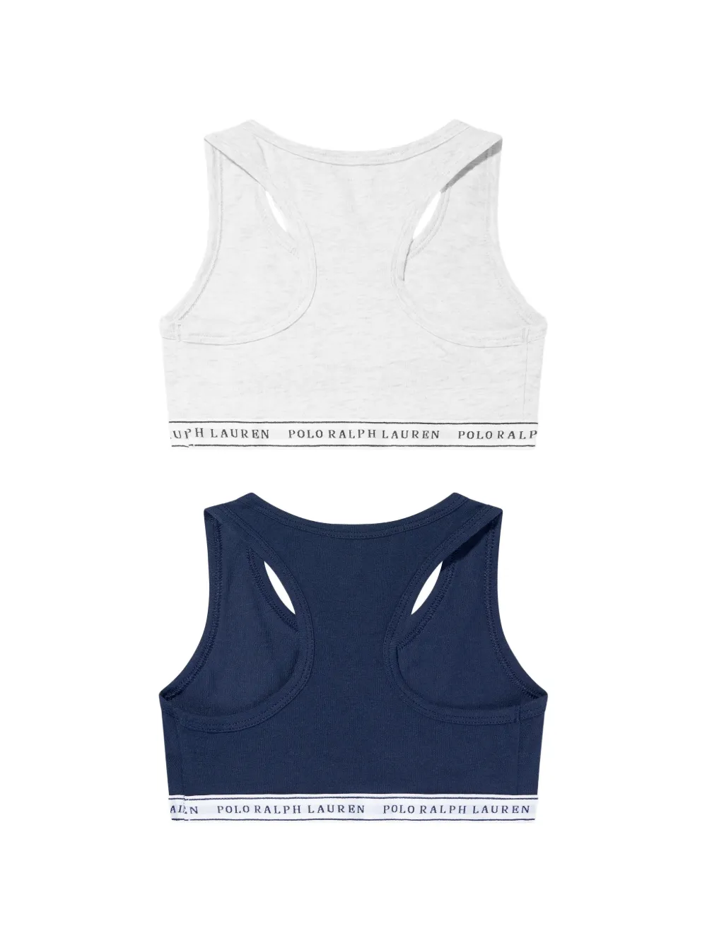POLO RALPH LAUREN KIDS Twee racerback bh's met logoband Blauw