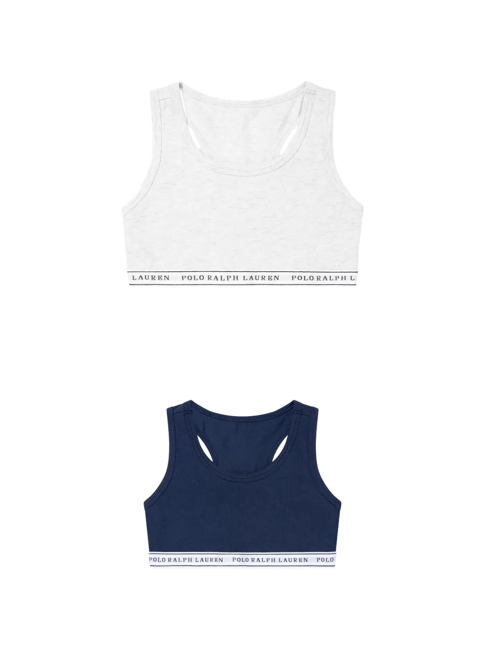 POLO RALPH LAUREN KIDS logo-band racerback bra (set of two) - Blau