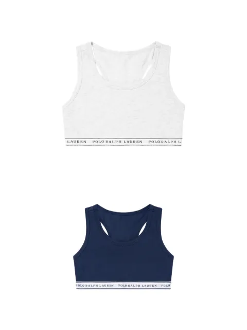 POLO RALPH LAUREN KIDS logo-band racerback bra (set of two)