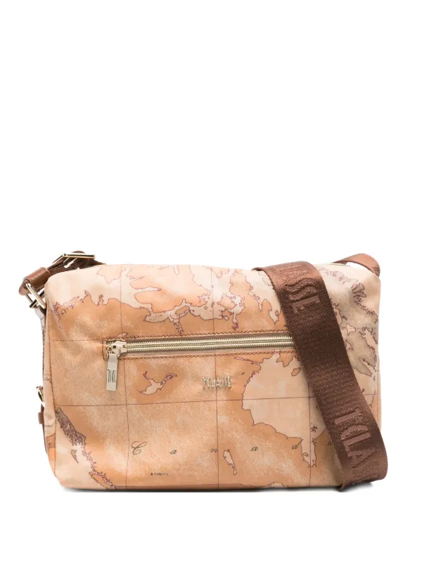 ALVIERO MARTINI 1° CLASSE map-print cross-body Bag Neutrals