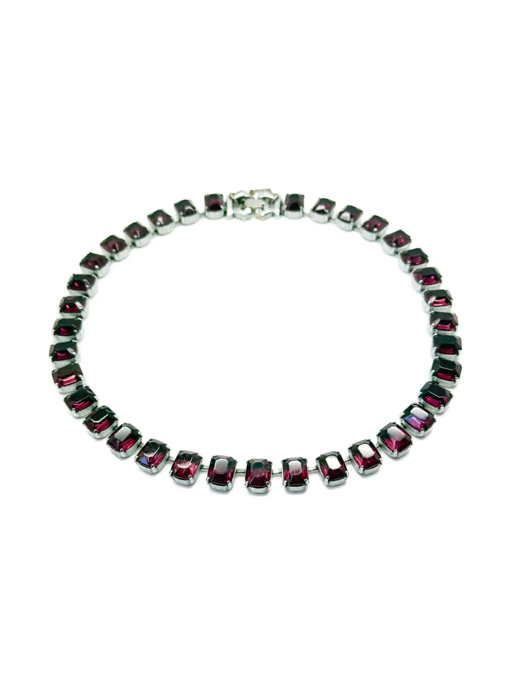 Pre-owned Jennifer Gibson Jewellery 1920s Rivière Necklace In Gray