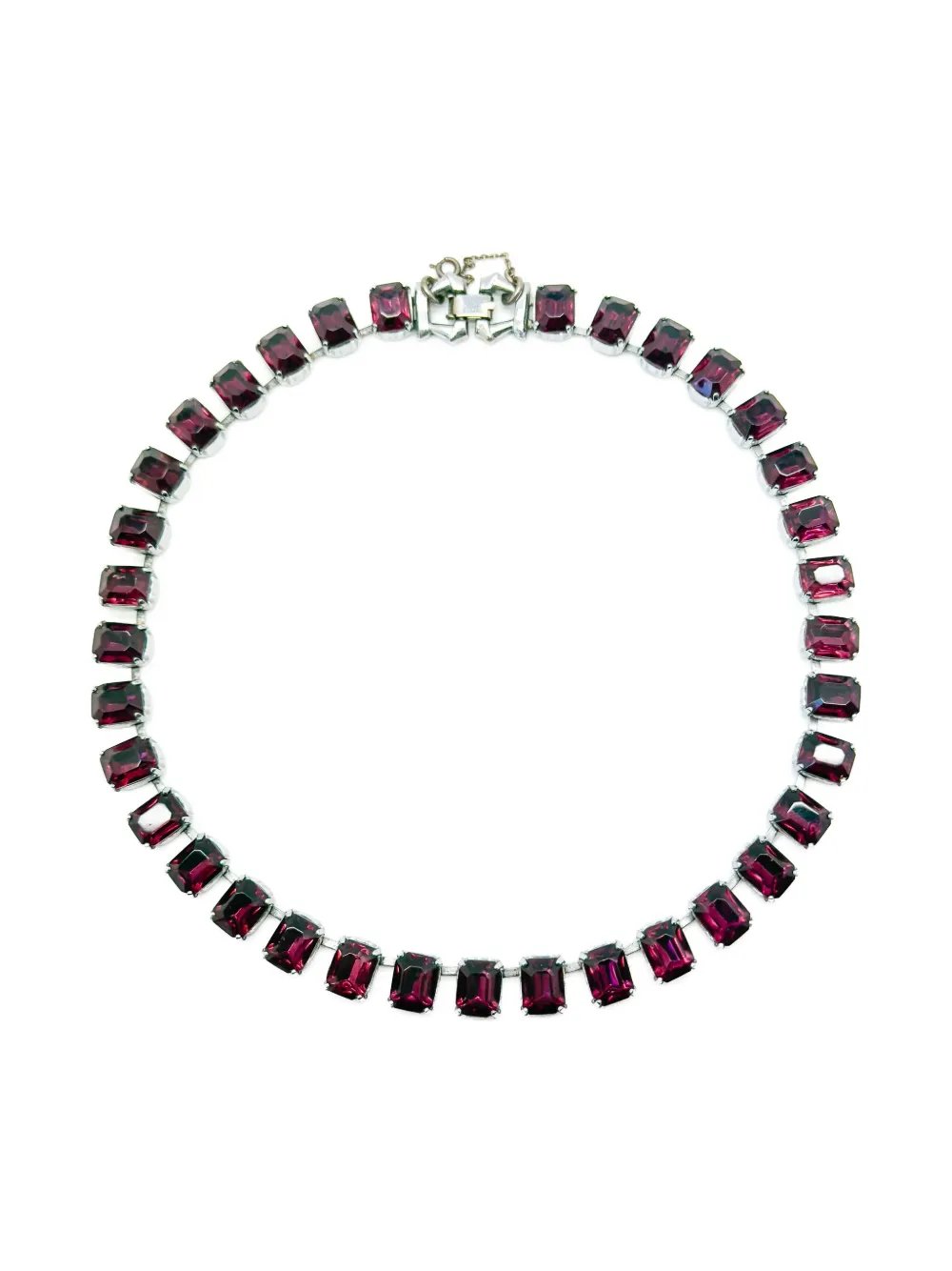 Pre-owned Jennifer Gibson Jewellery 1920s Rivière Necklace In Gray