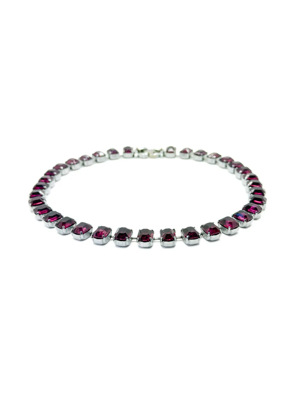 Pre-owned Jennifer Gibson Jewellery 1920s Rivière Necklace In Gray