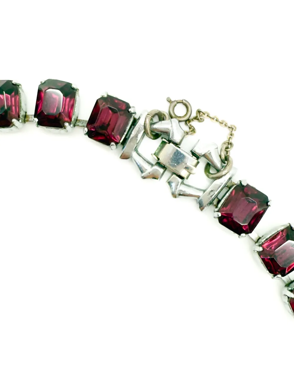 Pre-owned Jennifer Gibson Jewellery 1920s Rivière Necklace In Gray