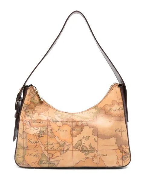 ALVIERO MARTINI 1° CLASSE world-print leather shoulder bag
