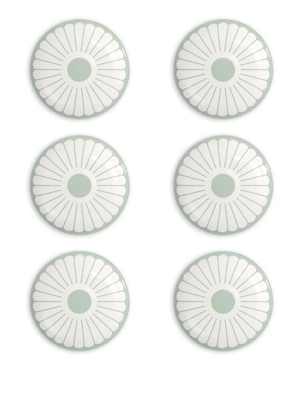  Villeroy & Boch Lot De Six Tasses à Café à Fleurs - Vert 
