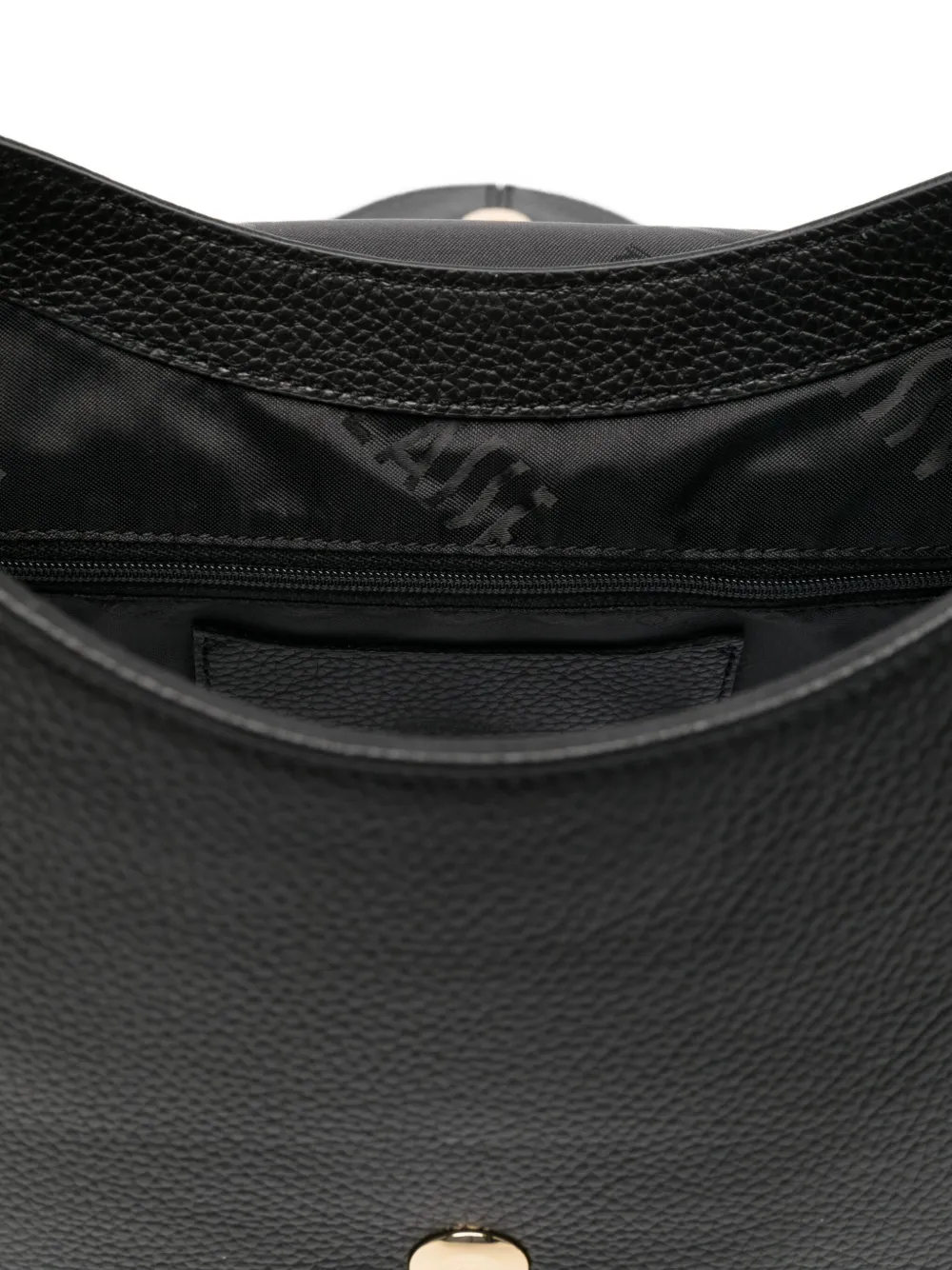 Alviero Martini 1° Classe Flap-front Leather Shoulder Bag In Black