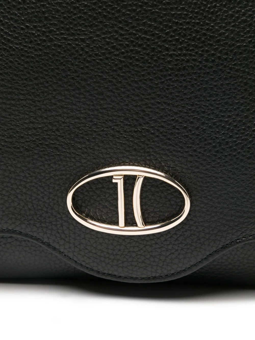 Alviero Martini 1° Classe Flap-front Leather Shoulder Bag In Black