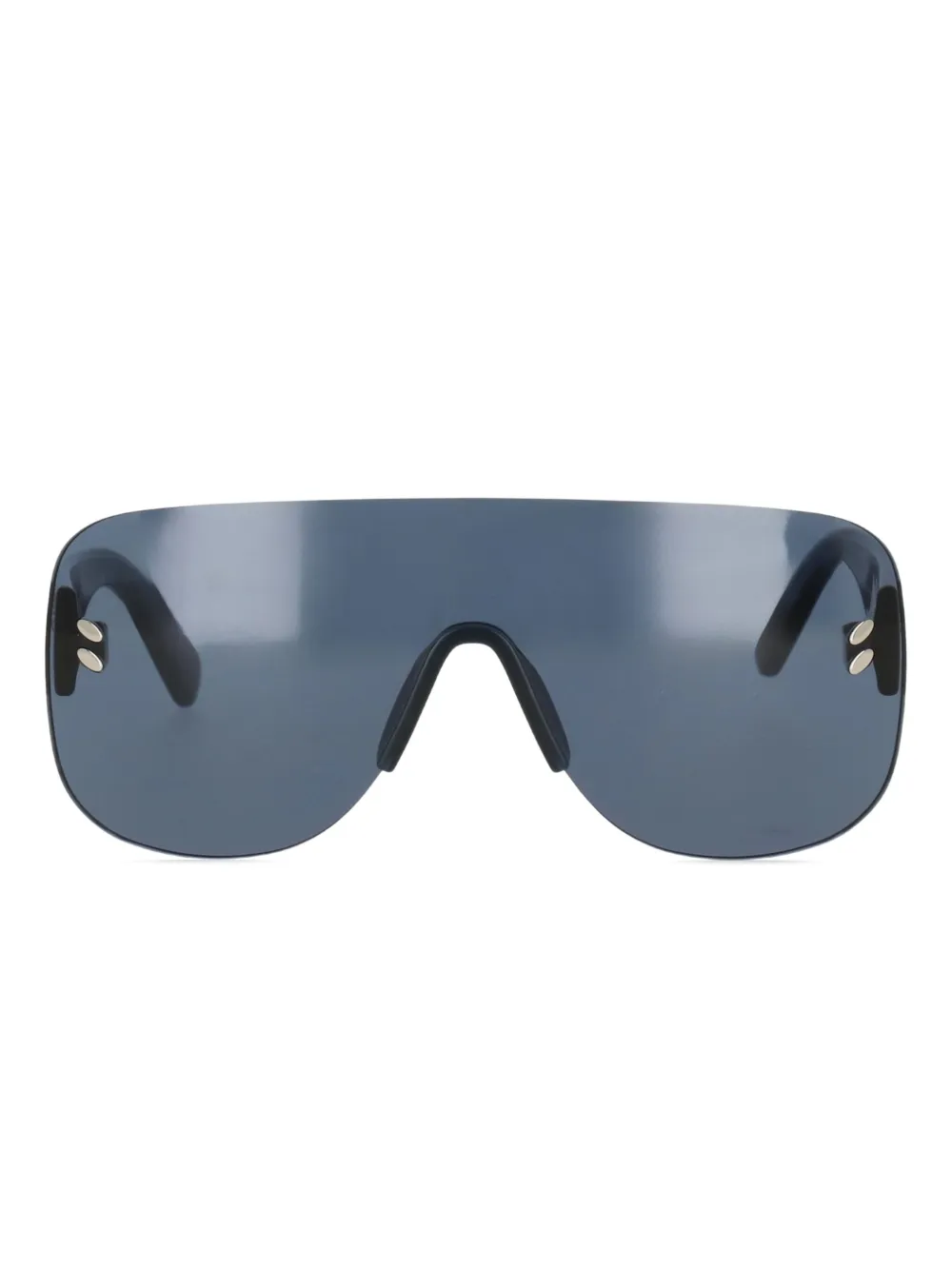 Stella McCartney Zonnebril met schildmontuur en logo Blauw