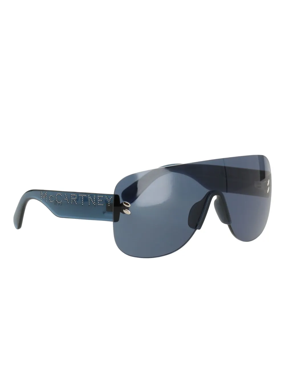 Stella McCartney shield-frame logo sunglasses - Blauw