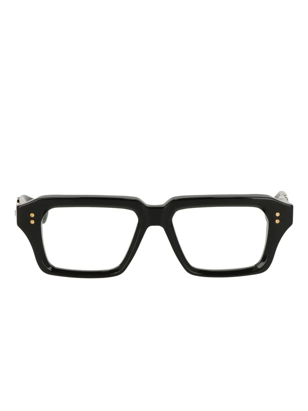 Luxury Supply Detron Rectangle-frame Glasses In Black