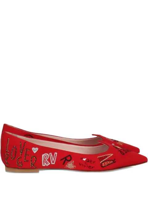 Roger Vivier pointed-toe flat pumps