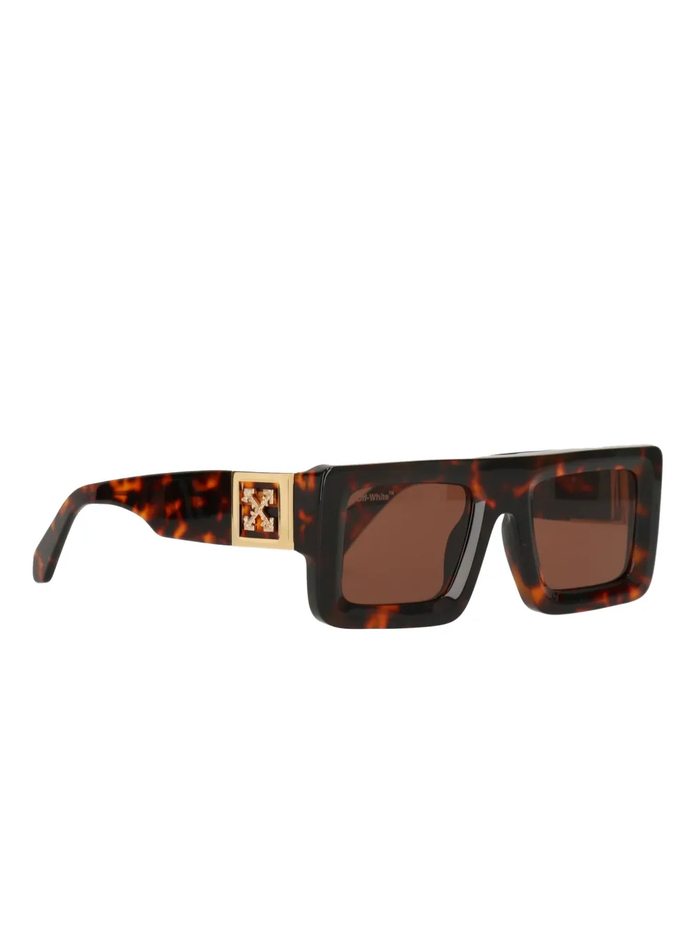 Off-white Leonardo Brown Square Unisex Sunglasses Oeri049 6064 51 In Brown