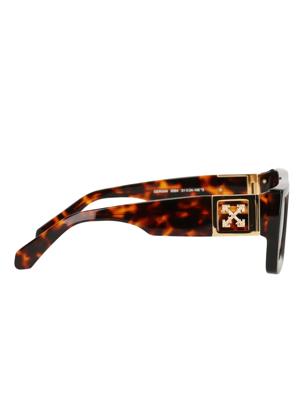Off-white Leonardo Brown Square Unisex Sunglasses Oeri049 6064 51 In Brown