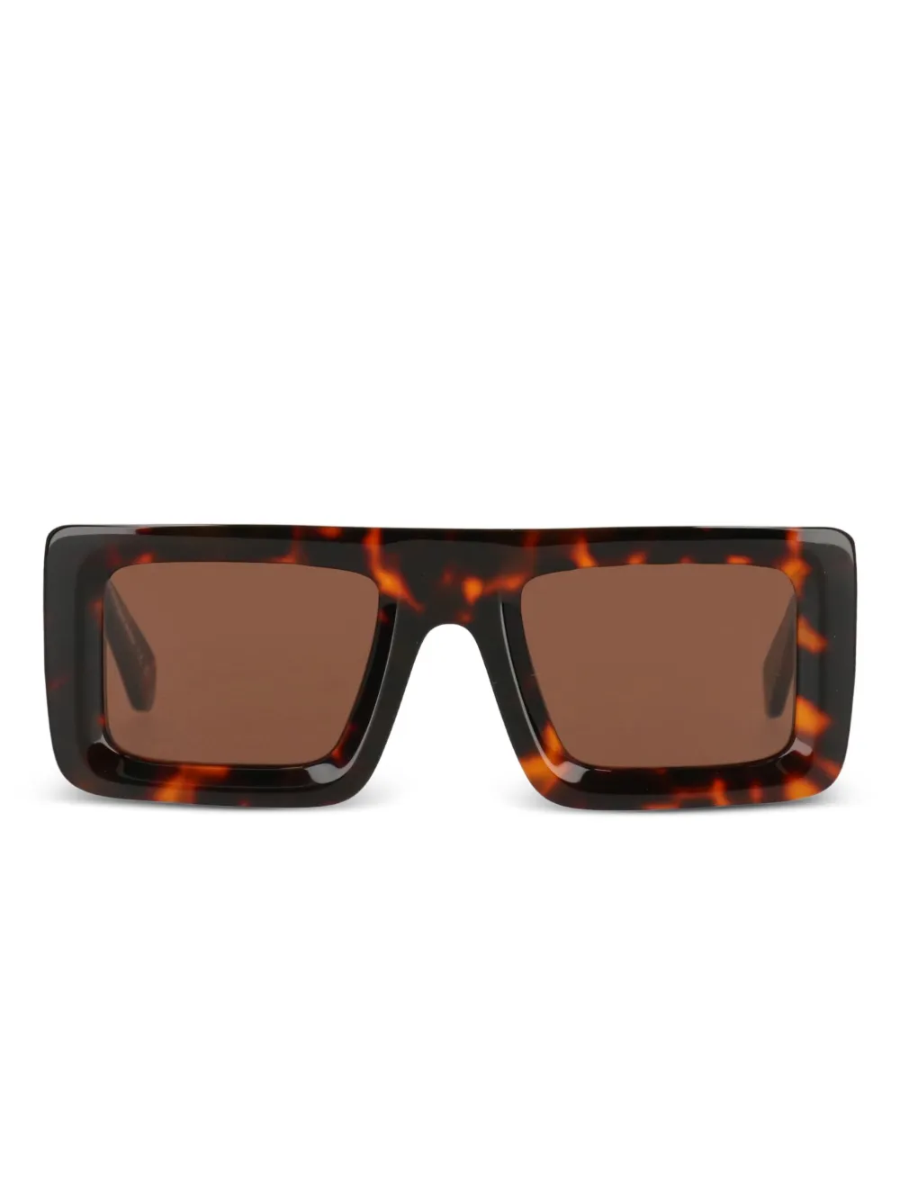 Off-white Tortoiseshell Square-frame Sunglasses In Brown