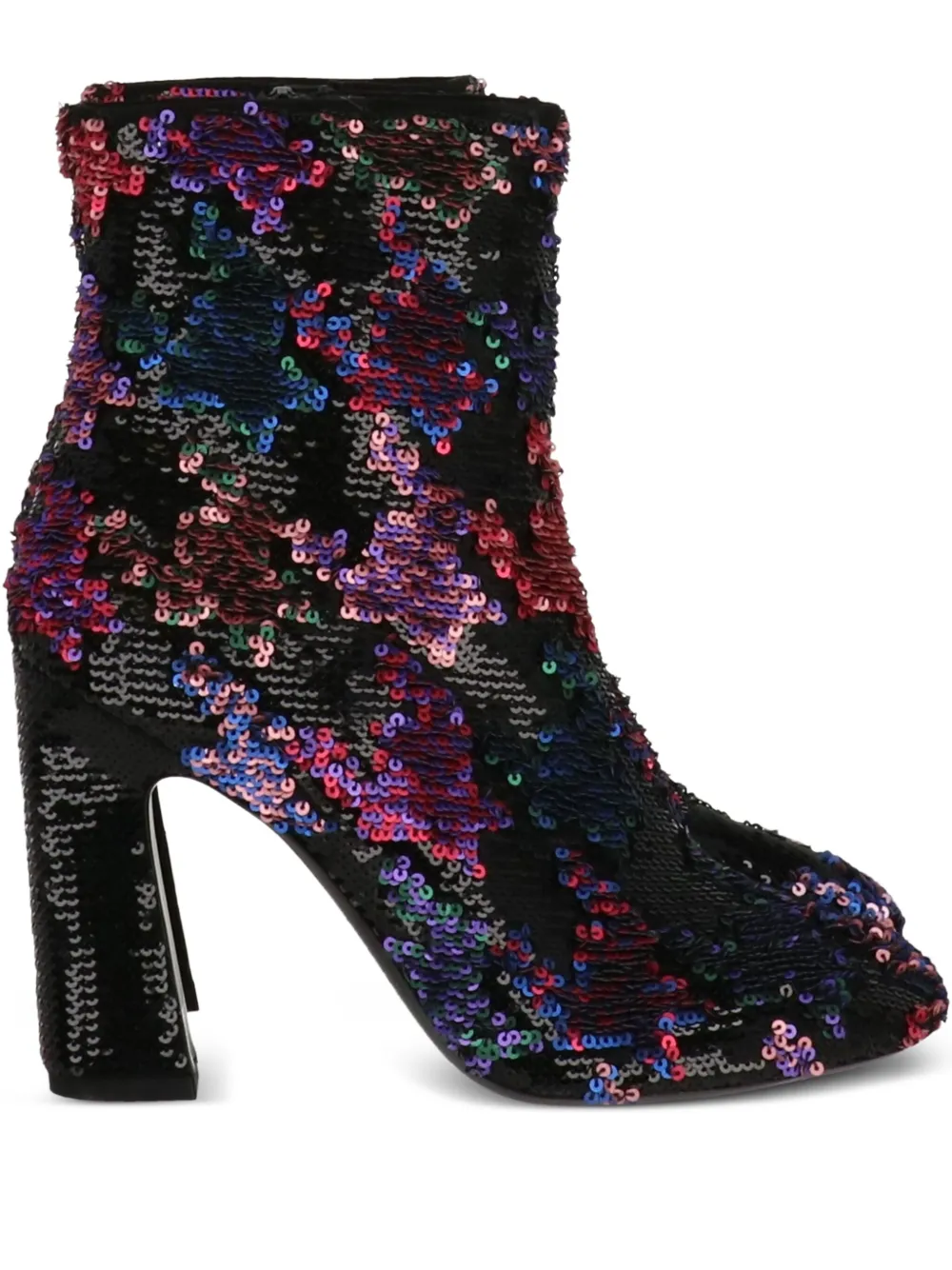 Roger Vivier 100mm sequin floral boots | Black | Image 1