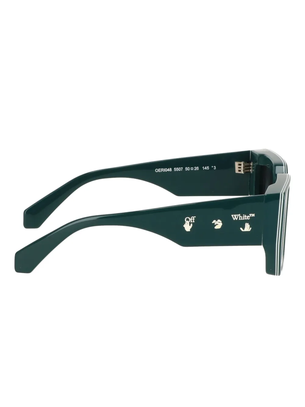 Off-white Square-frame Tinted Sunglasses In Green