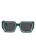 Off-White square-frame tinted sunglasses - Green