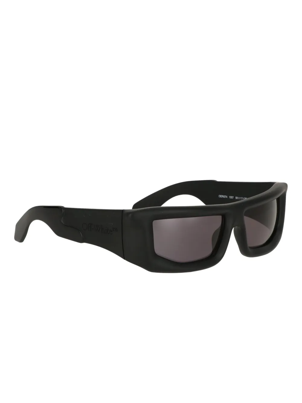 Off-White Zonnebril met schild montuur - Zwart