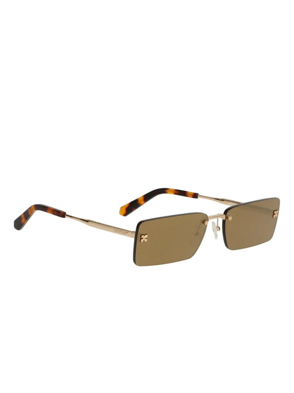 Off-white Off White Unisex Gold Multi Sunglasses In Brown