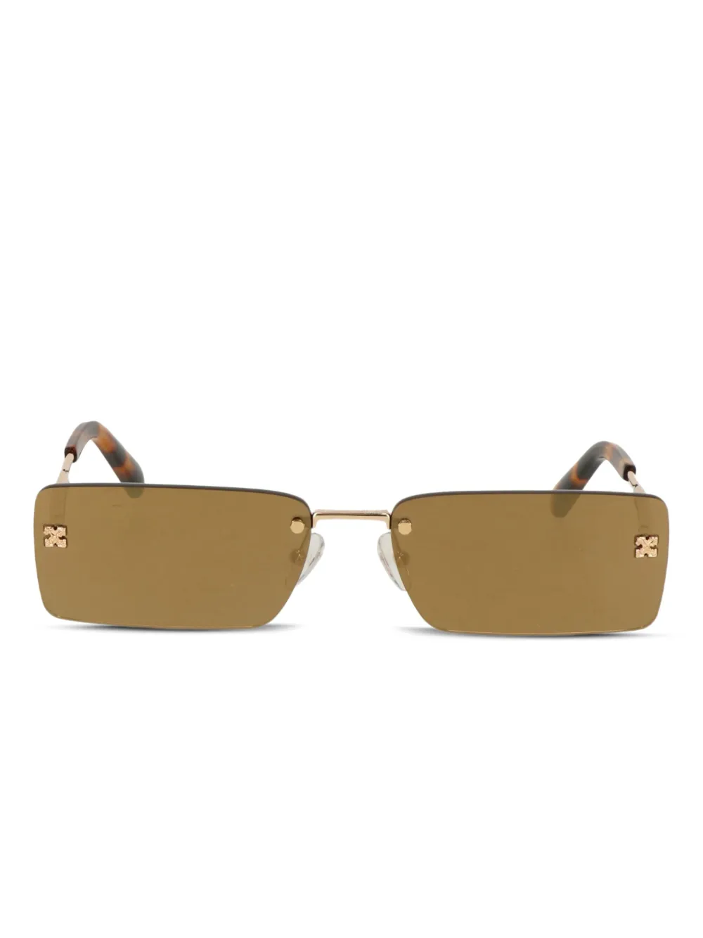 Off-white Rectangle-frame Sunglasses In Gold