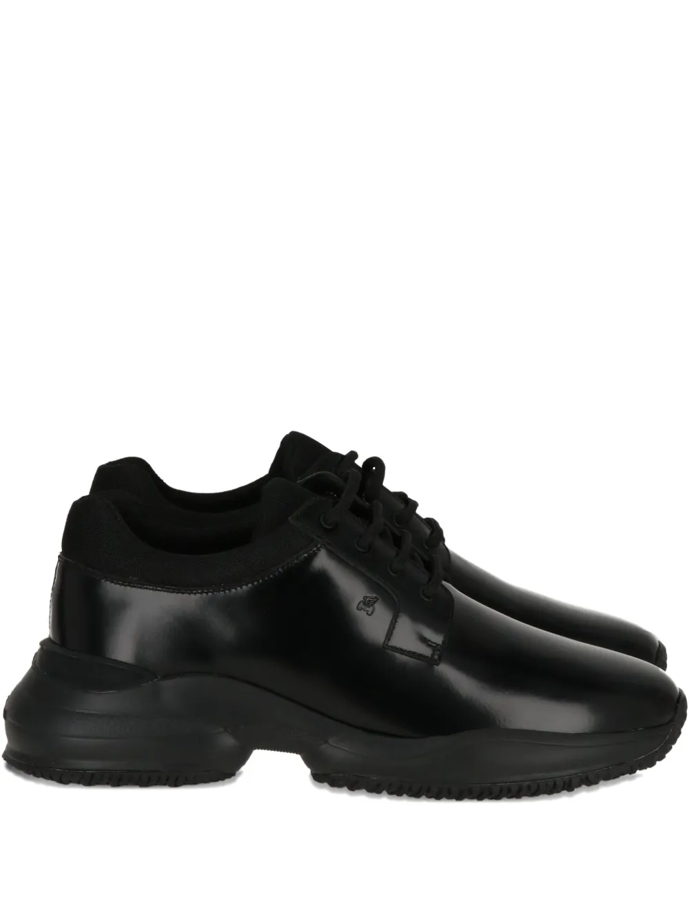 Hogan lace-up leather sneakers Black