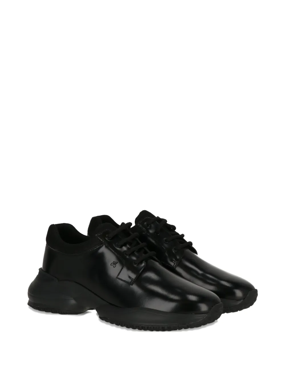 Hogan lace-up leather sneakers Black