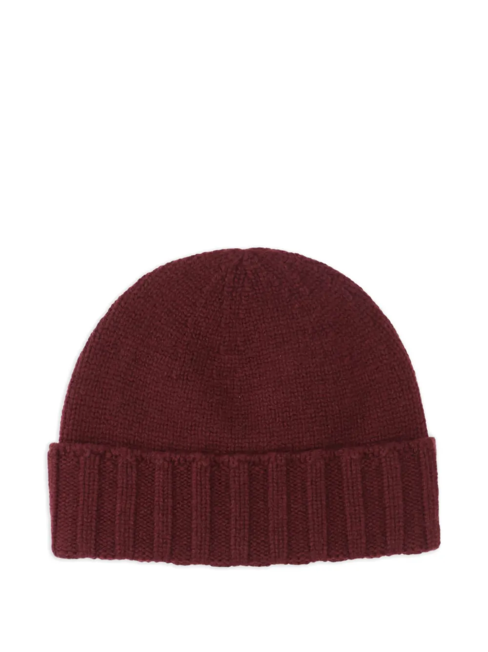 Drumohr cashmere ribbed beanie Rood