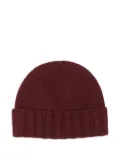 Drumohr cashmere ribbed beanie - Red