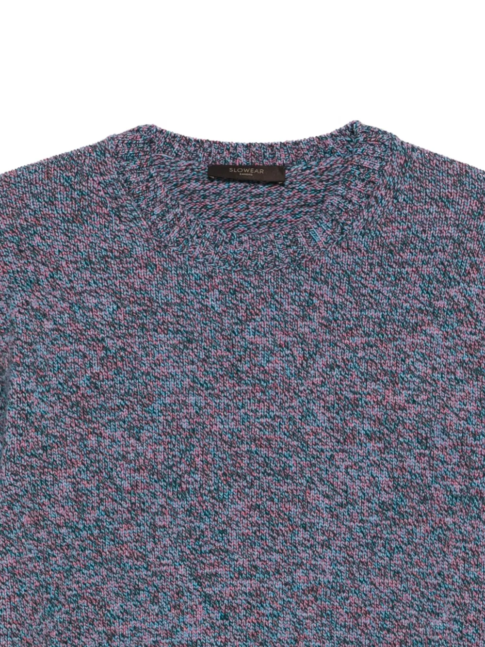 Zanone Wollen trui met ronde hals Blauw