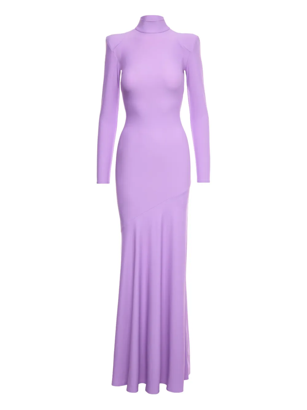 V:pm Atelier High-neck Flared Dress In Purple