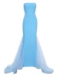 V:PM ATELIER Ariana strapless-fishtail maxi gown - Blue
