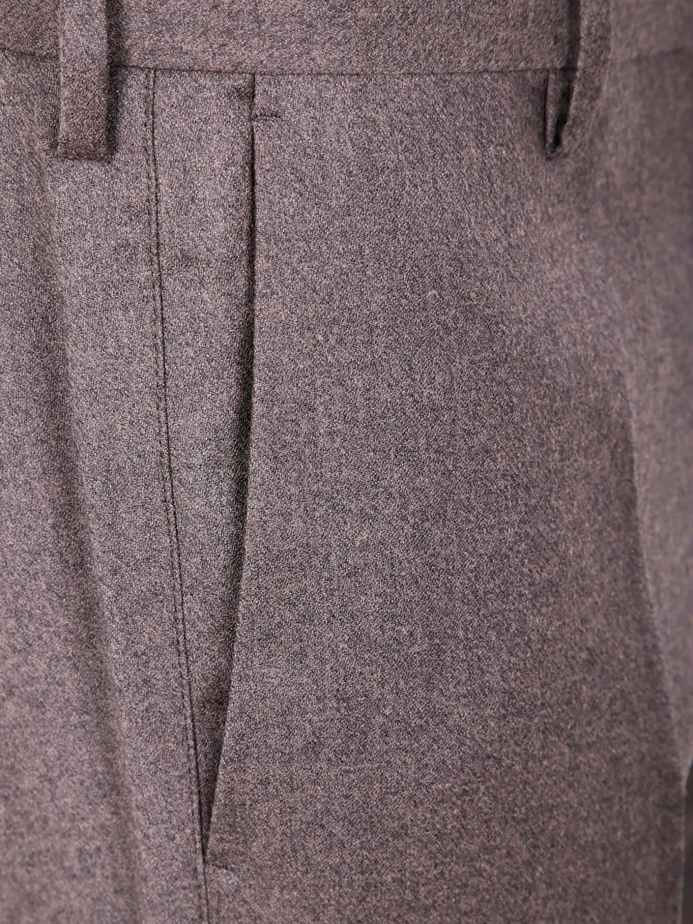 Paul Smith Pleated Front Trousers Cuffed Hem In Brown