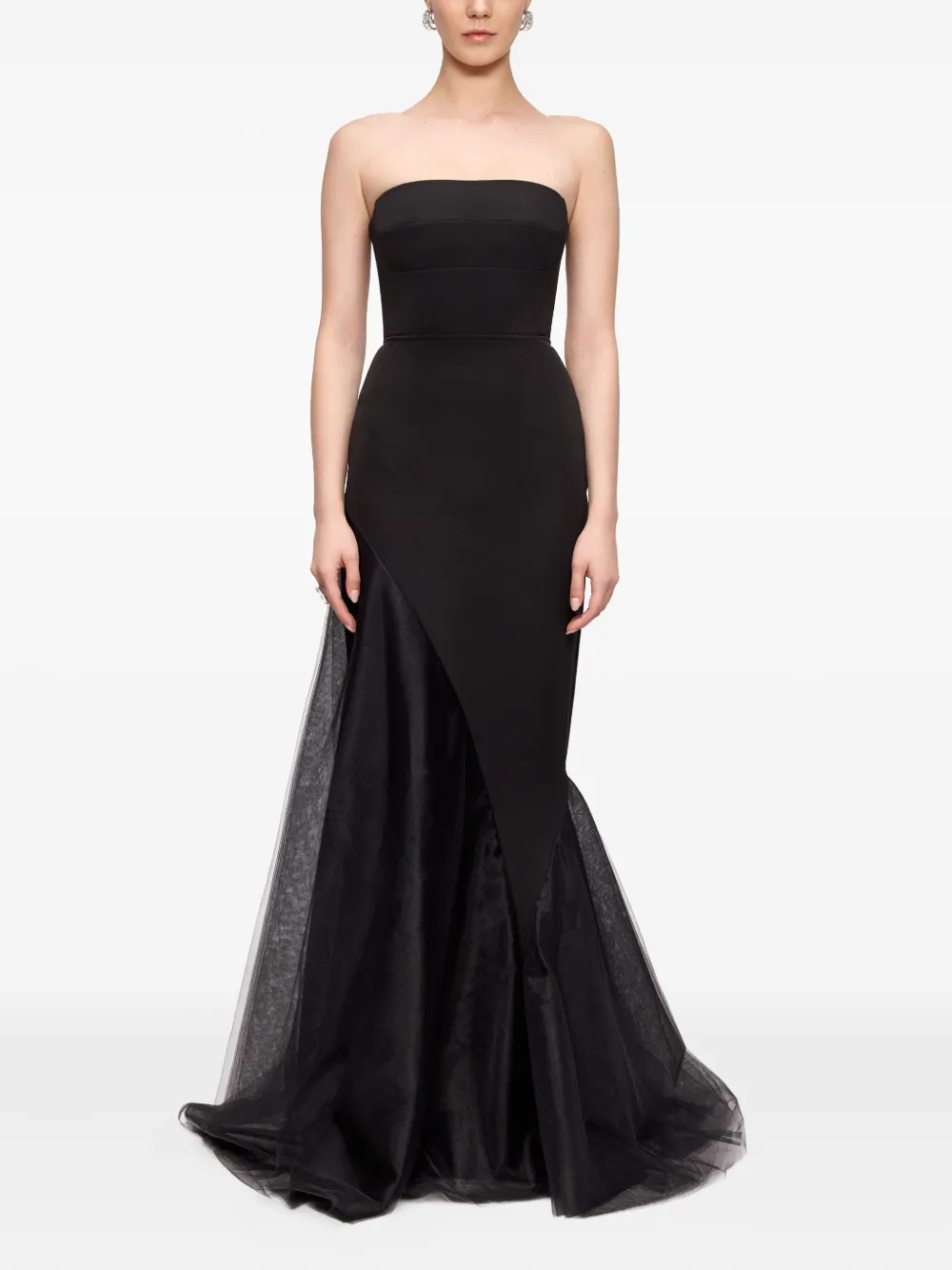 V:PM ATELIER Linda strapless maxi-jurk met fishtail - Zwart