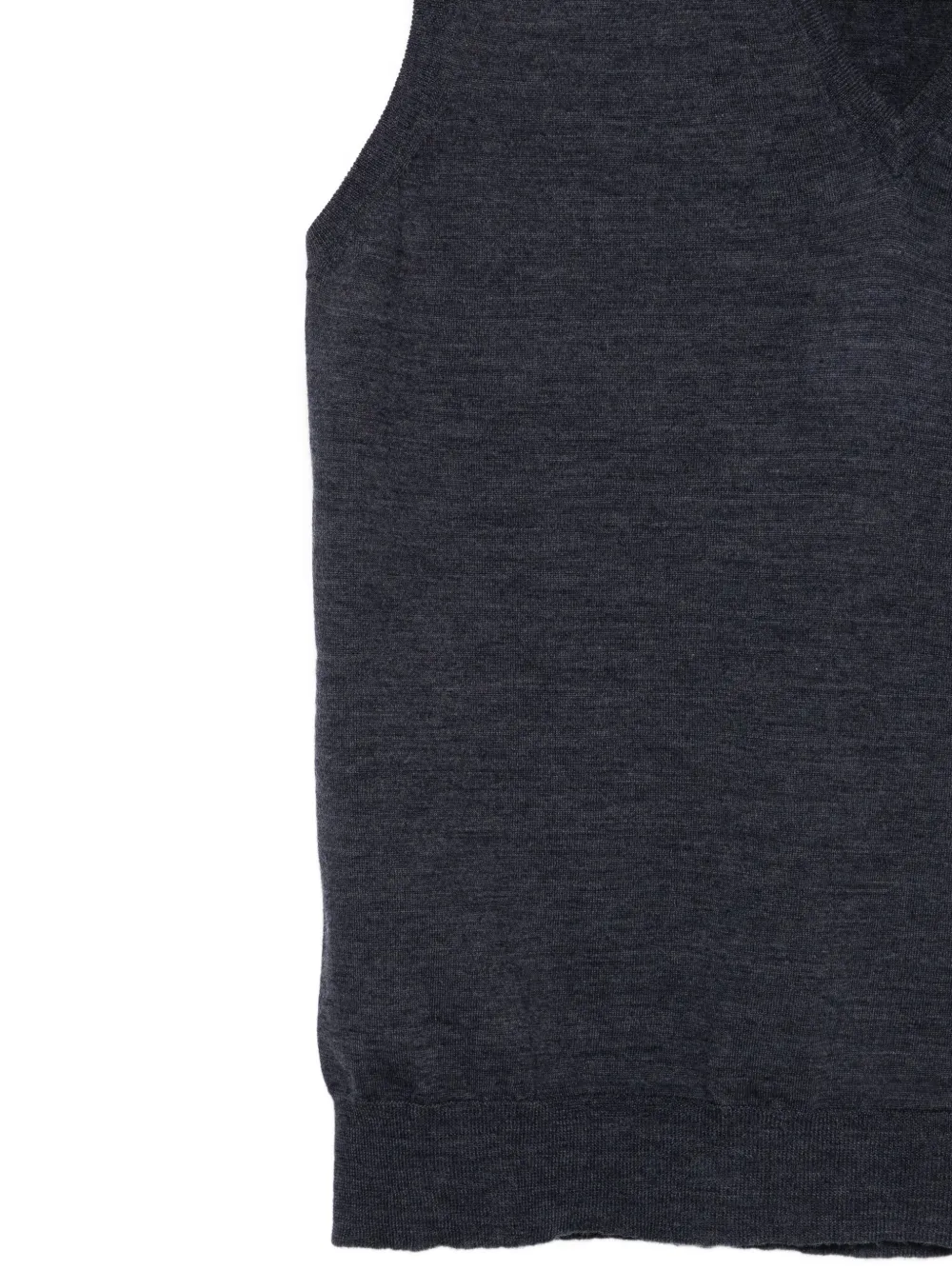 Maison Margiela V-neck Wool Vest In Blue