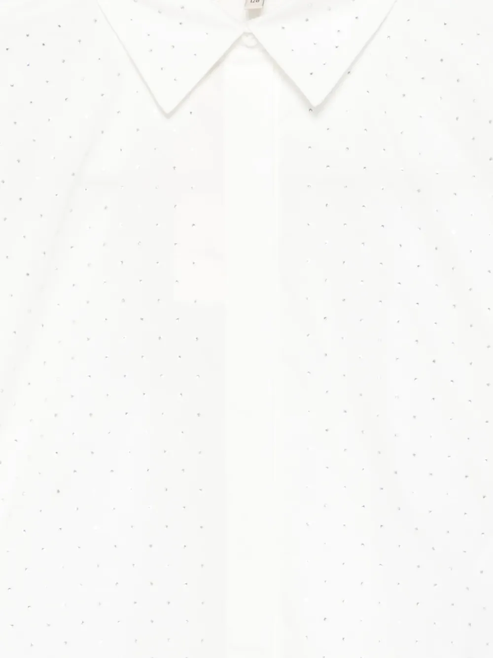 TWINSET Kids Shirt verfraaid met kristallen en kraag Wit