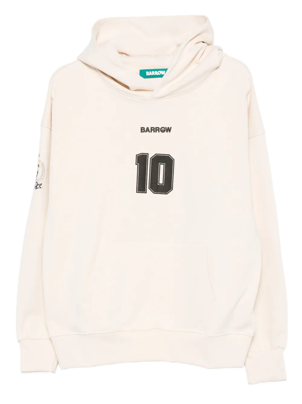 BARROW graphic-print cotton hoodie | Neutrals | Image 1