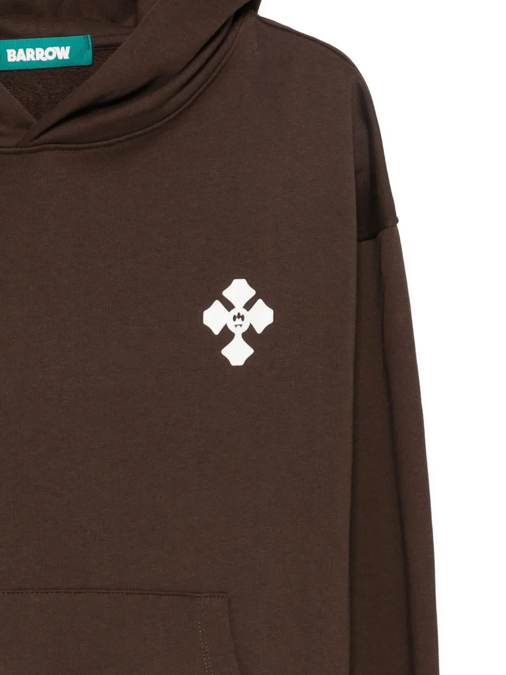 BARROW Hoodie met logoprint Bruin