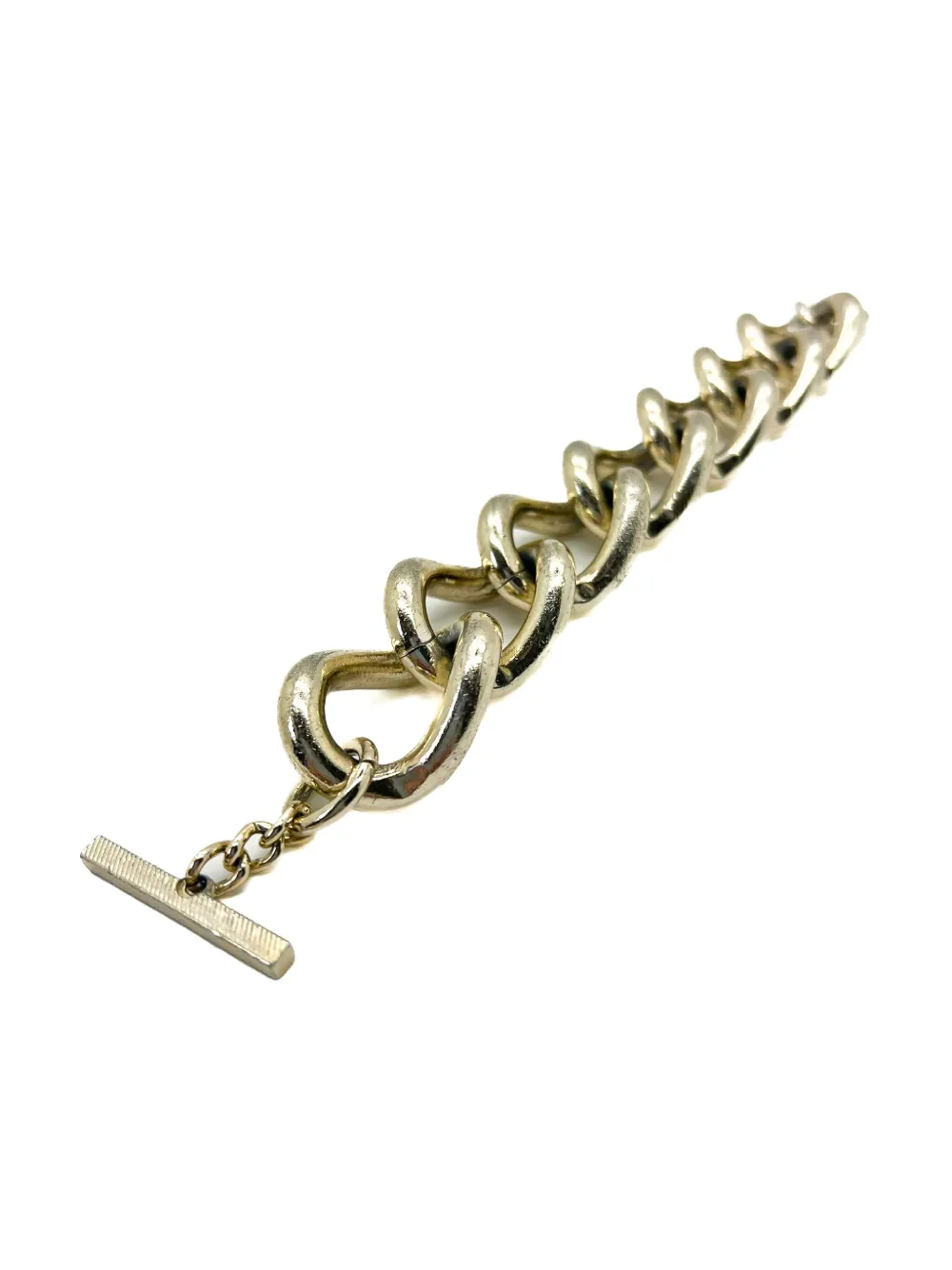 Pre-owned Jennifer Gibson Jewellery 2000s Chunky-link Toggle Bracelet In Gold