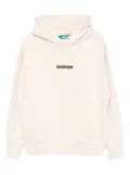 BARROW teddy-print cotton hoodie - Neutrals