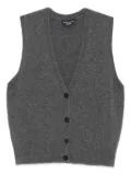 Emporio Armani button-front cashmere vest - Grey
