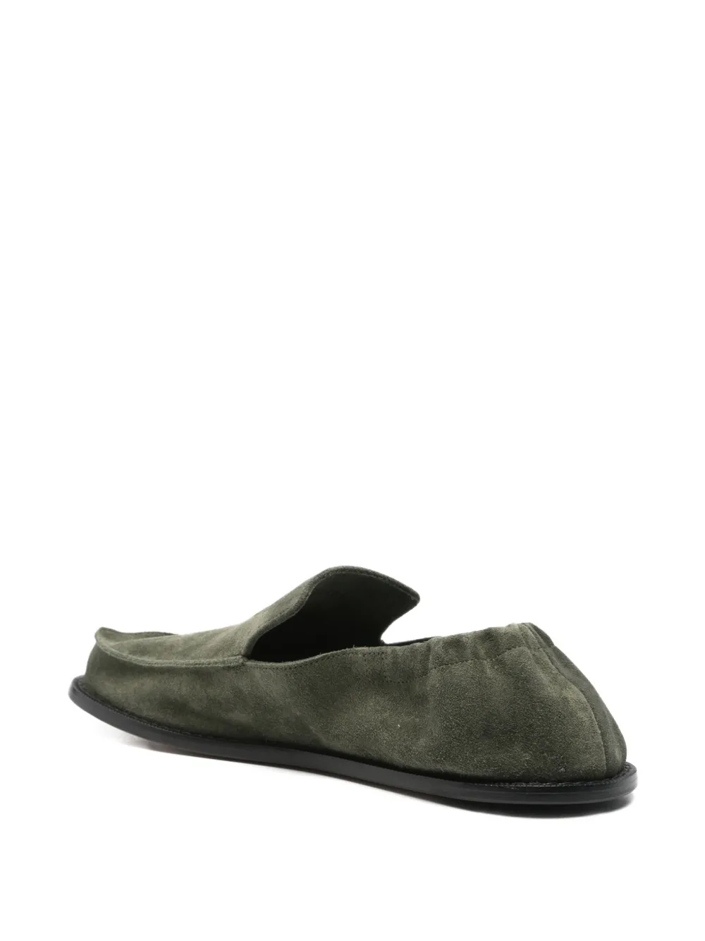 LOEWE Suède loafers Groen