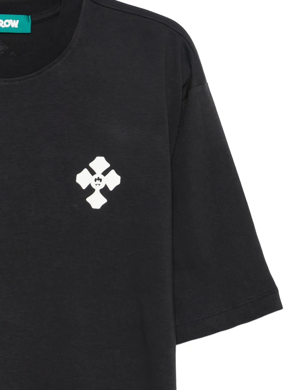 BARROW Katoenen T-shirt verfraaid met kruis Zwart