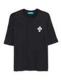 BARROW cross-embellished cotton T-shirt - Black