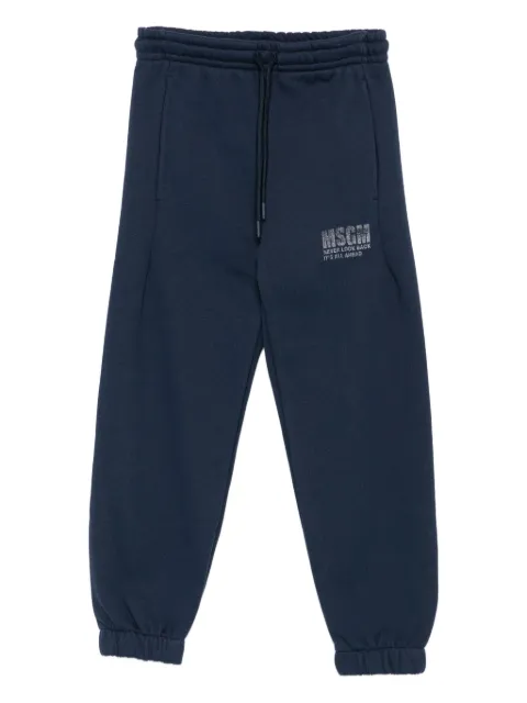 MSGM Kids logo-print cotton tracksuit bottoms 