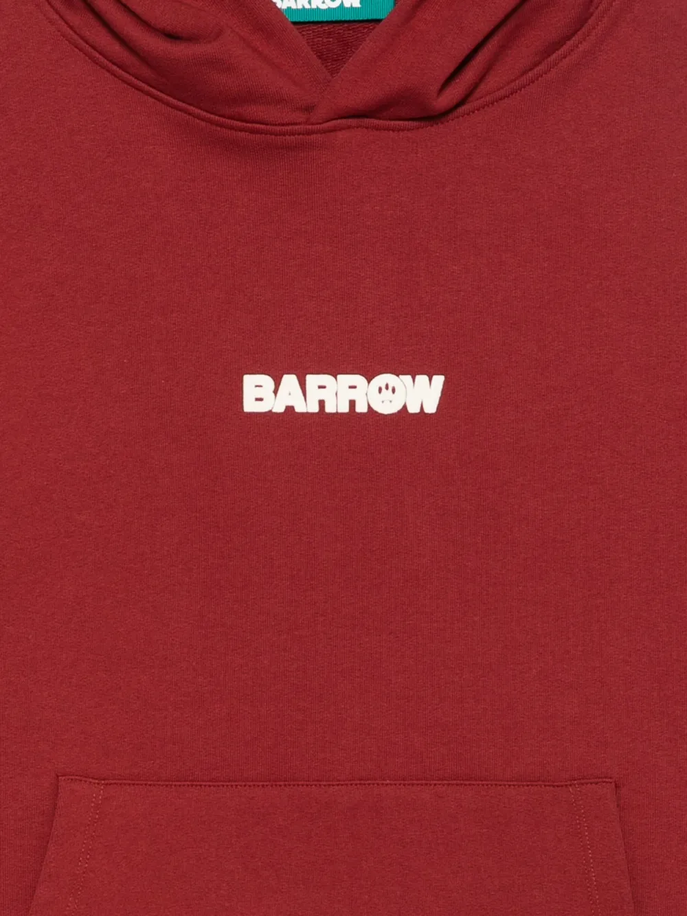 Barrow Teddy-print Hooded Sweatshirt In Red