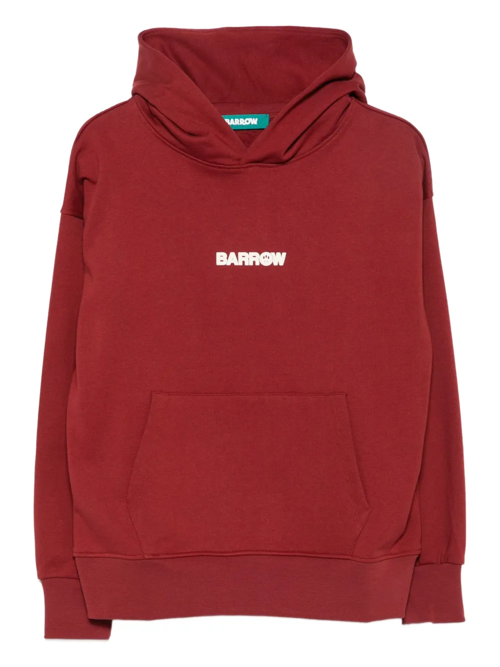 Barrow Teddy-print Hooded Sweatshirt In Red