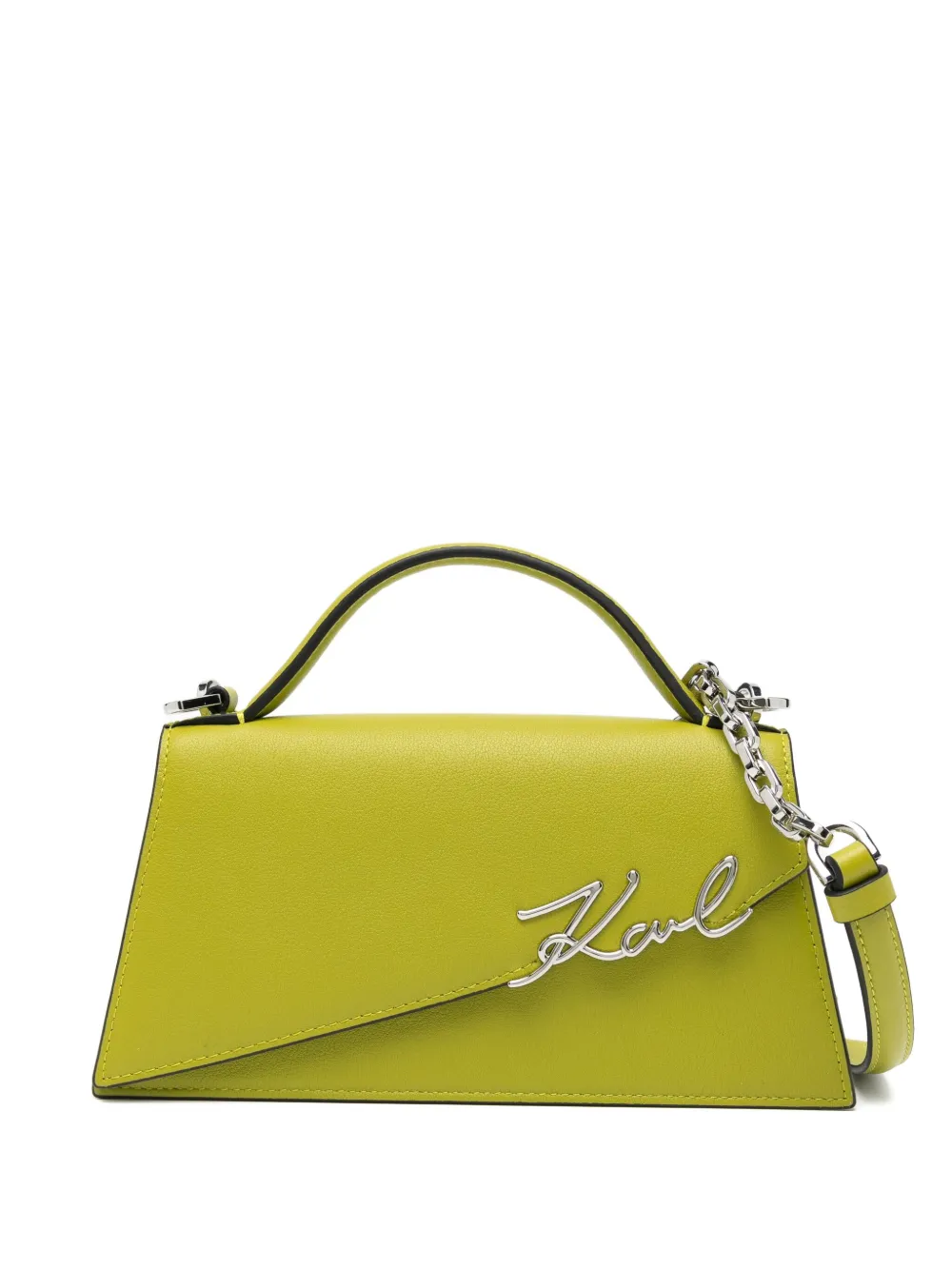 Karl Lagerfeld logo-plaque tote bag - Verde